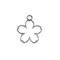 John Bead 17mm Silver Cherry Blossom Beadwork Pendants, 7ct.